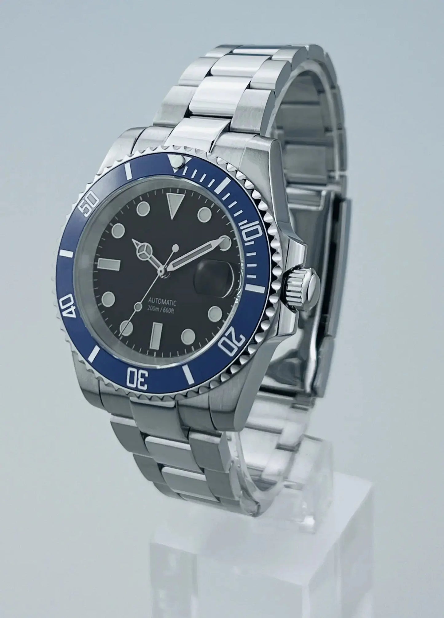 rolex style blue ceramic watches for men