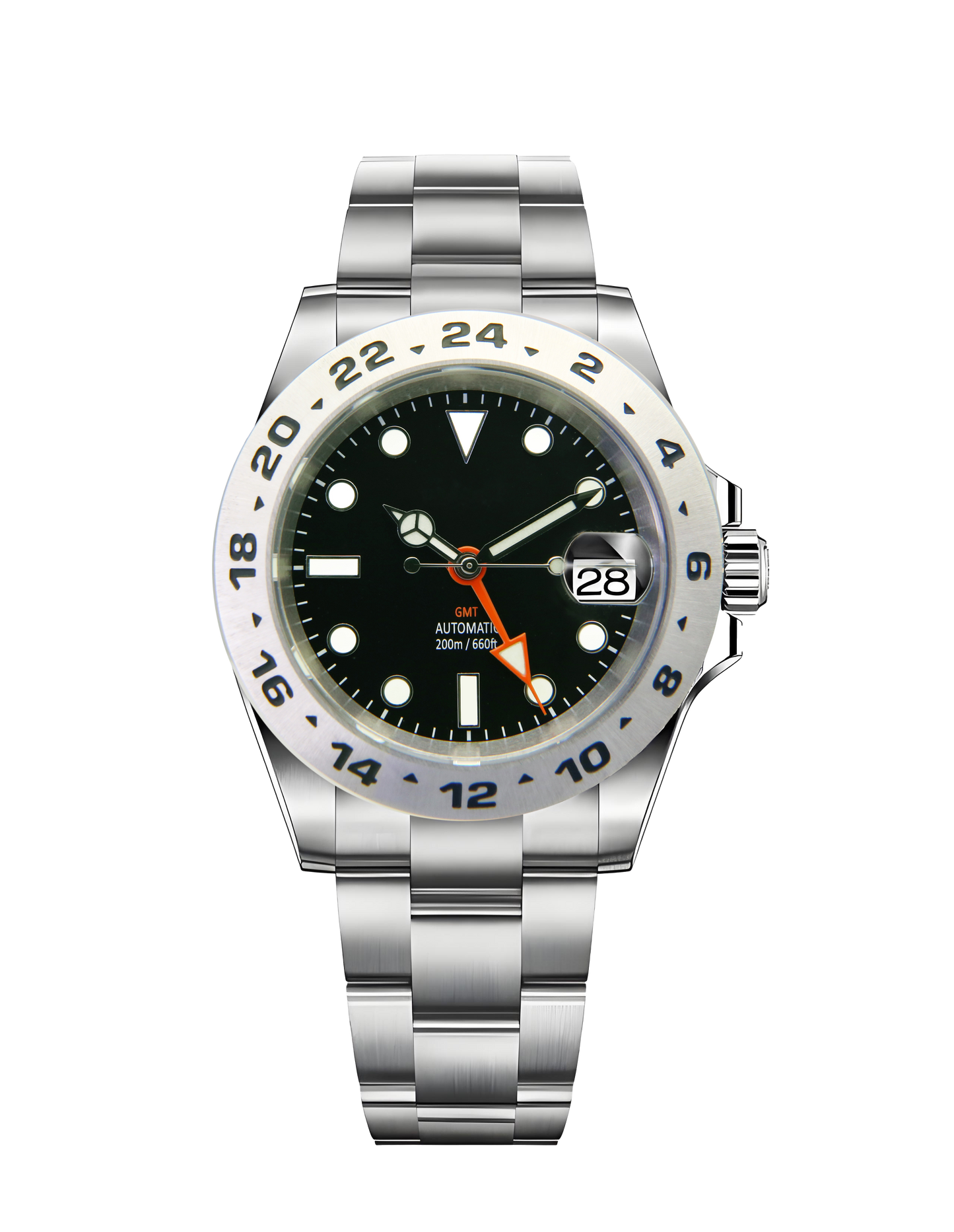 rolex style nh34 japan movement gmt watch for man