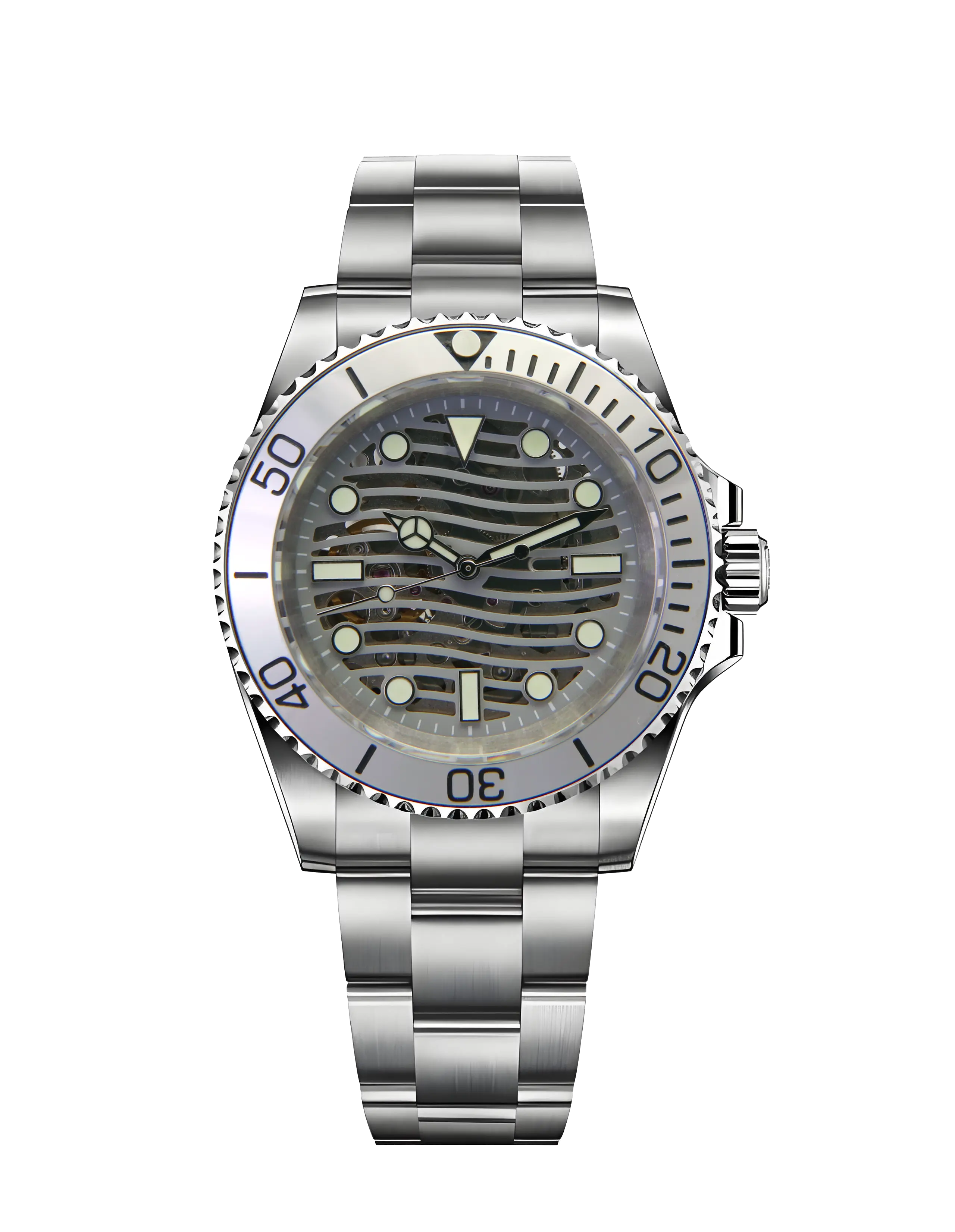 SS316L 40mm Submariner Case Skeleton Watch S6007F-1