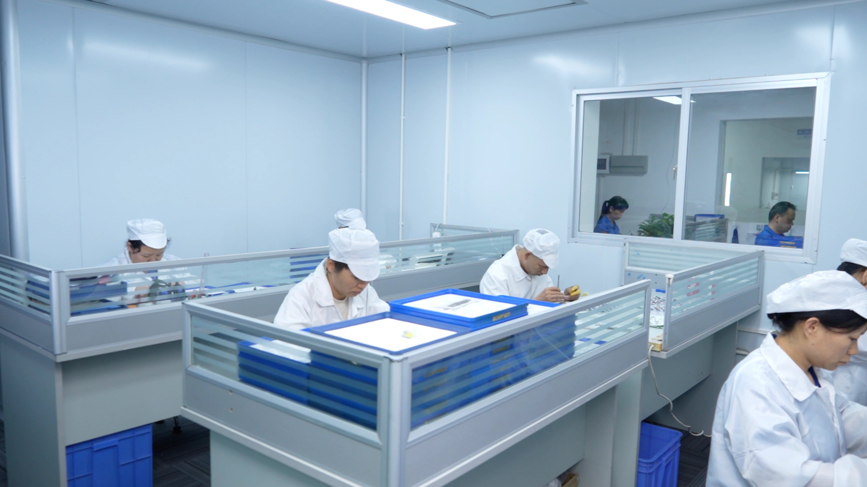 watchmaking workshop assembly watches in the clean room